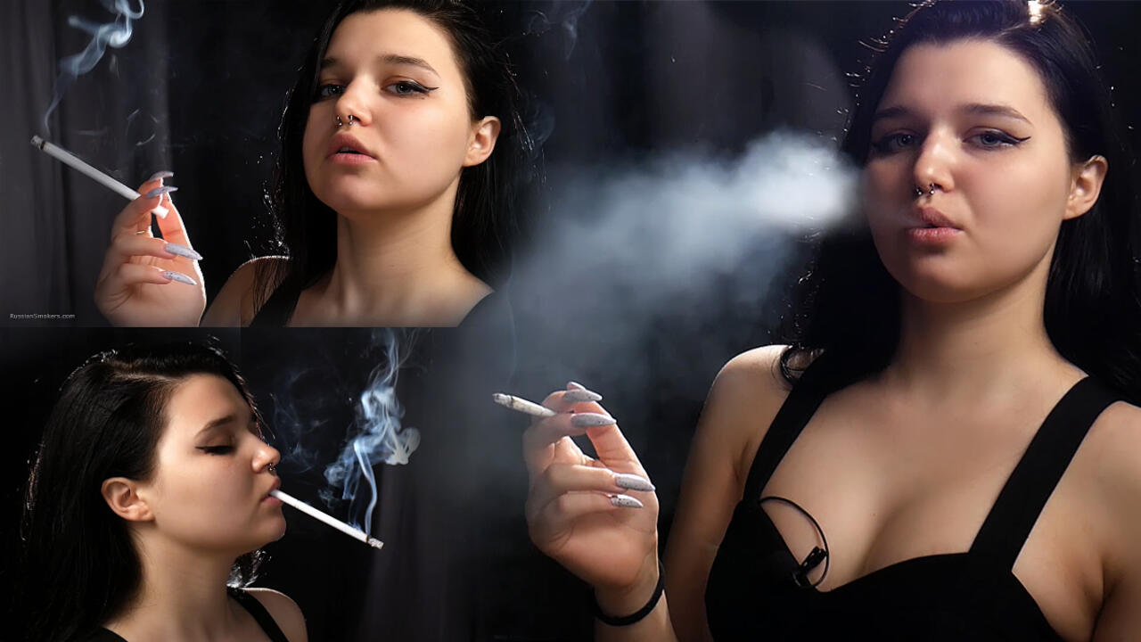 multiple smoking girl fetish clip