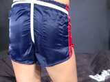 Watch Sandra beeing bound and gagged in her shiny nylon Shorts  5
